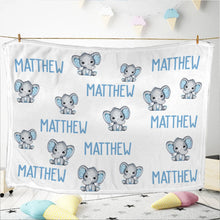 Load image into Gallery viewer, Baby Swaddle Fleece Blanket-elephant