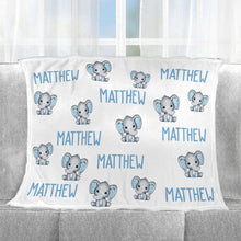 Load image into Gallery viewer, Baby Swaddle Fleece Blanket-elephant