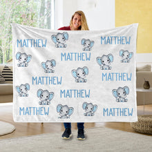 Load image into Gallery viewer, Baby Swaddle Fleece Blanket-elephant