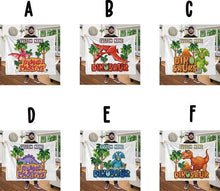 Load image into Gallery viewer, Custom Name Fleece Blanket Dinosaur II01