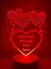 Load image into Gallery viewer, Personalised night light with Love Heart Sign
