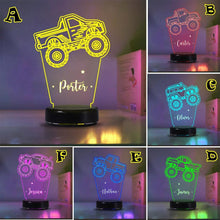 Load image into Gallery viewer, Custom Truck Children's Night Lights with Name/ 7 Color Changing LED Lamp 01