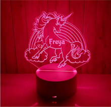 Load image into Gallery viewer, Personalize LED Unicorn light up sign 055