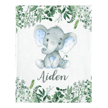 Load image into Gallery viewer, Personalized Name Fleece Blanket 04-Elephant