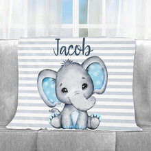 Load image into Gallery viewer, Personalized Name Fleece Blanket 11-Elephant