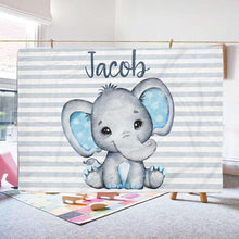 Load image into Gallery viewer, Personalized Name Fleece Blanket 11-Elephant