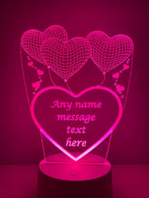 Load image into Gallery viewer, Personalised night light with Love Heart Sign