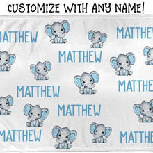 Load image into Gallery viewer, Baby Swaddle Fleece Blanket-elephant