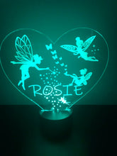 Load image into Gallery viewer, Personalised Fairy night light Child Lamp(Girl birthday gift)