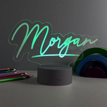 Load image into Gallery viewer, Personalised Free Text LED Colour Changing Desk Night Light