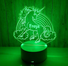 Load image into Gallery viewer, Personalize LED Unicorn light up sign 055