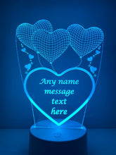 Load image into Gallery viewer, Personalised night light with Love Heart Sign