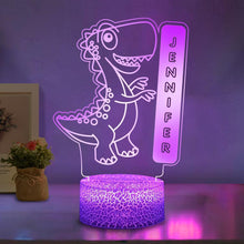 Load image into Gallery viewer, Custom Dinosaur Night Lights with Name / 7 Color Changing LED Lamp 10