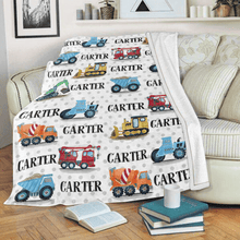 Load image into Gallery viewer, Custom Name Fleece Blanket 07