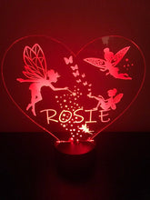 Load image into Gallery viewer, Personalised Fairy night light Child Lamp(Girl birthday gift)