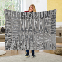 Load image into Gallery viewer, Custom Name Signature Style Blanket 06
