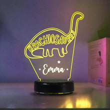 Load image into Gallery viewer, Custom Dinosaur Children's Night Lights with Name / 7 Color Changing LED Lamp 02