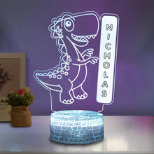 Load image into Gallery viewer, Custom Dinosaur Night Lights with Name / 7 Color Changing LED Lamp 10