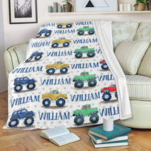 Load image into Gallery viewer, Custom Name Fleece Blanket 01