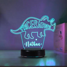 Load image into Gallery viewer, Custom Dinosaur Children's Night Lights with Name / 7 Color Changing LED Lamp 02