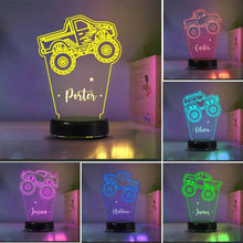 Load image into Gallery viewer, Custom Truck Children's Night Lights with Name/ 7 Color Changing LED Lamp 01
