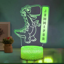Load image into Gallery viewer, Custom Dinosaur Night Lights with Name / 7 Color Changing LED Lamp 10