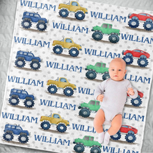 Load image into Gallery viewer, Custom Name Fleece Blanket 01