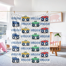 Load image into Gallery viewer, Custom Name Fleece Blanket 01