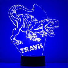 Load image into Gallery viewer, Custom Dinosaur Night Lights with Name / 7 Color Changing LED Lamp III22