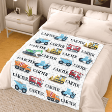 Load image into Gallery viewer, Custom Name Fleece Blanket 07