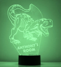 Load image into Gallery viewer, Custom Dinosaur Night Lights with Name / 7 Color Changing LED Lamp III22