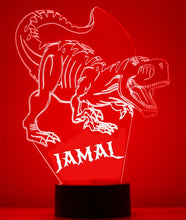 Load image into Gallery viewer, Custom Dinosaur Night Lights with Name / 7 Color Changing LED Lamp III22