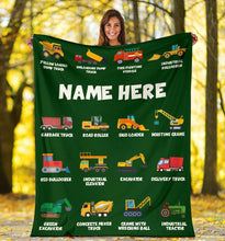 Load image into Gallery viewer, Custom Name Fleece Cartoon Blanket I01