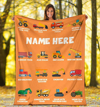 Load image into Gallery viewer, Custom Name Fleece Cartoon Blanket I01