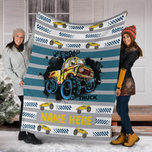 Load image into Gallery viewer, Custom Name Fleece Cartoon Blanket II07 - Truck