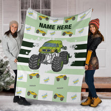 Load image into Gallery viewer, Custom Name Fleece Cartoon Blanket II06 - Truck