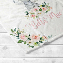 Load image into Gallery viewer, Personalized Name Fleece Blanket 08-Elephant