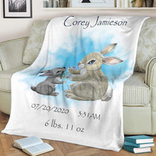 Load image into Gallery viewer, Custom Birth Info. Blankets I04