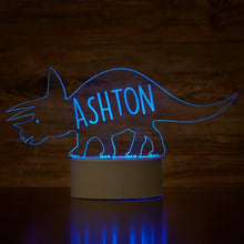 Load image into Gallery viewer, Personalized Led Dinosaur Night Light With 7 Colors