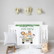 Load image into Gallery viewer, Personalized Name Fleece Blanket - Animal05
