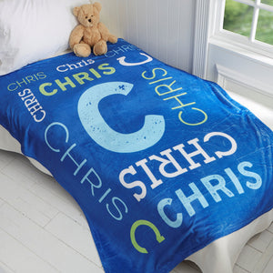 Custom Name Fleece Blanket 19