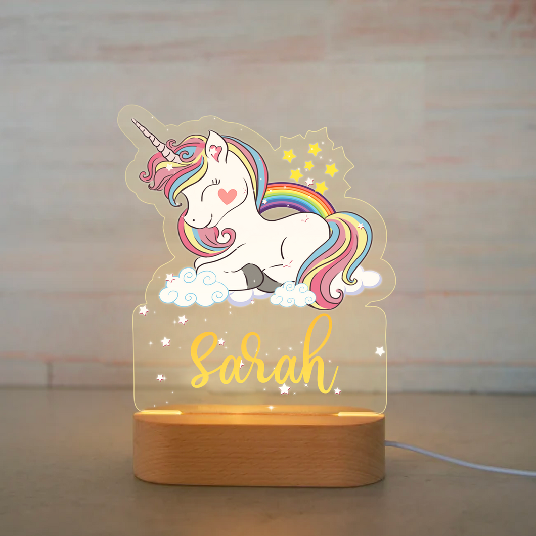 Custom Colorful Night Lights Animals-I07 Unicorn