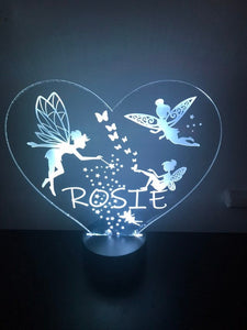 Personalised Fairy night light Child Lamp(Girl birthday gift)