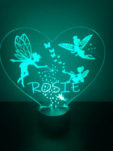 Personalised Fairy night light Child Lamp(Girl birthday gift)