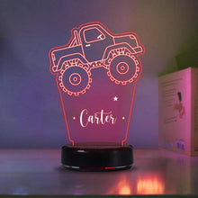 Load image into Gallery viewer, Custom Truck Children&#39;s Night Lights with Name/ 7 Color Changing LED Lamp 01
