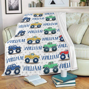 Custom Name Fleece Blanket 01