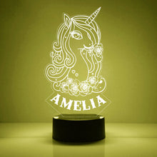 Load image into Gallery viewer, Custom Unicorn Night Lights with Name / 7 Color Changing LED Lamp V03
