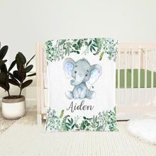 Load image into Gallery viewer, Personalized Name Fleece Blanket 04-Elephant
