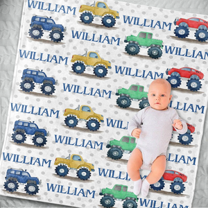 Custom Name Fleece Blanket 01