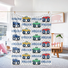 Load image into Gallery viewer, Custom Name Fleece Blanket 01
